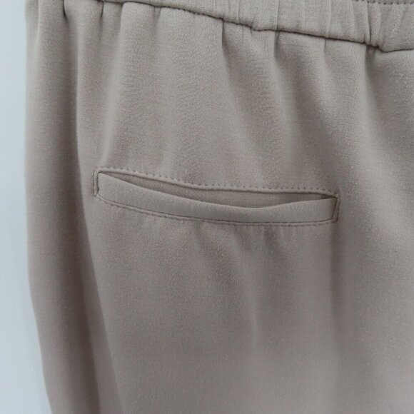 Mason DAmelie Womens Medium Pull On Stretch Waistband Beige Pants Pleated Front - Picture 6 of 10